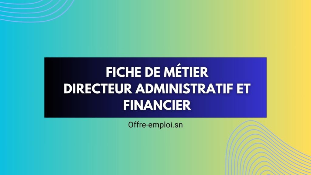 Directeur administratif et financier