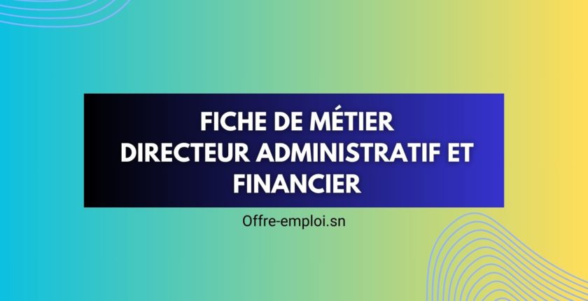 Directeur administratif et financier