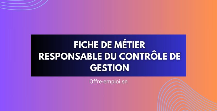 Responsable du contrôle de gestion