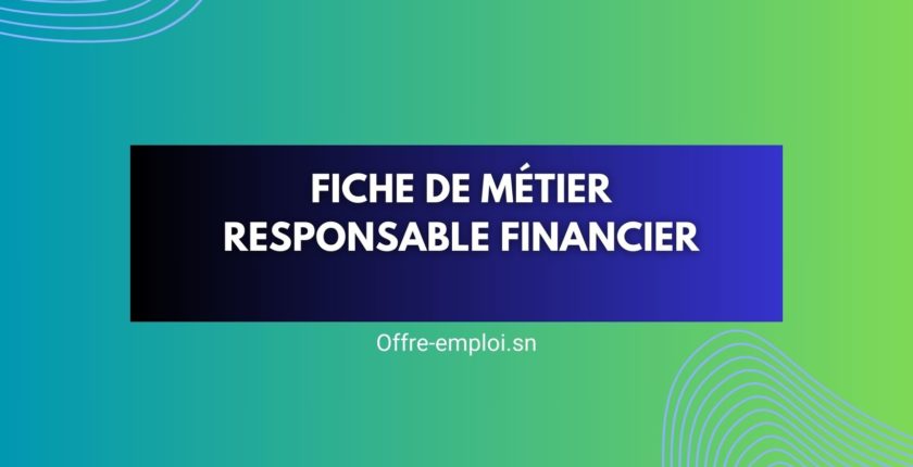 Fiche de métier Responsable financier